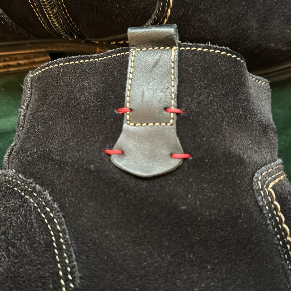 Biza Black Suede Ankle Boots Size 6.5 View 3